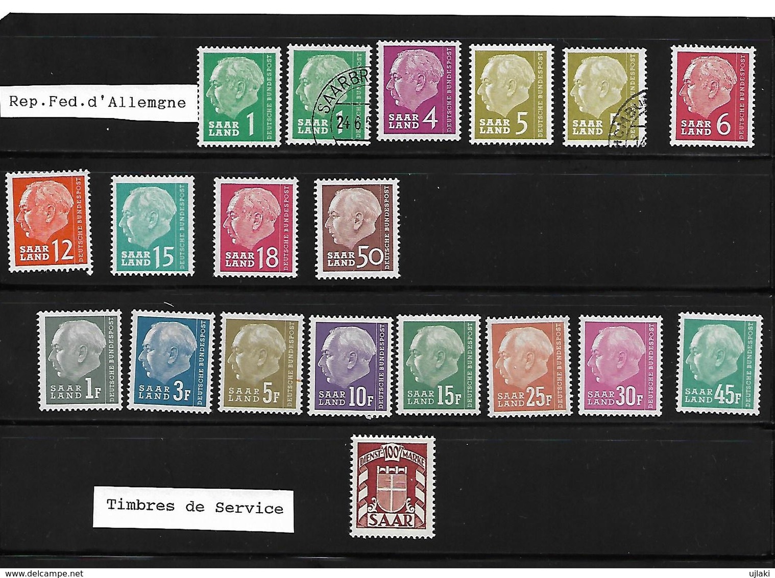 SARRE  Lot De 57 TP  Oblit. Et Neufs  Occup.Frcse Et Allemagne Fed.  1920...1957 - Collections, Lots & Series