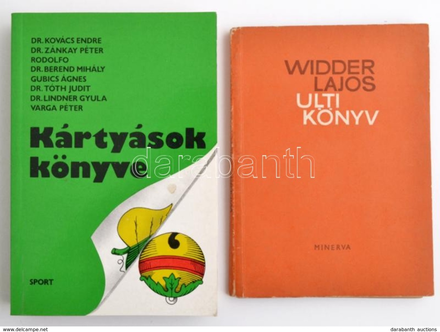 Kovács-Zánkai-Rodolfo-.. : Kártyások Könyve. Bp., 1986. Sport. Widder Lajos: Ultikönyv. Bp., 1963. Minerva - Non Classés