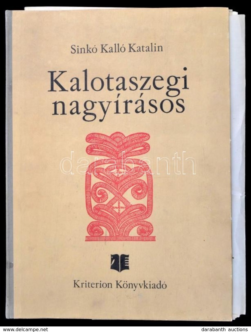Sinkó Kalló Katalin: Kalotaszegi Nagyírásos. Bukarest, 1980, Kriterion, 16 P.+58 T. Kiadói Félvászon Mappában, Jó állapo - Unclassified