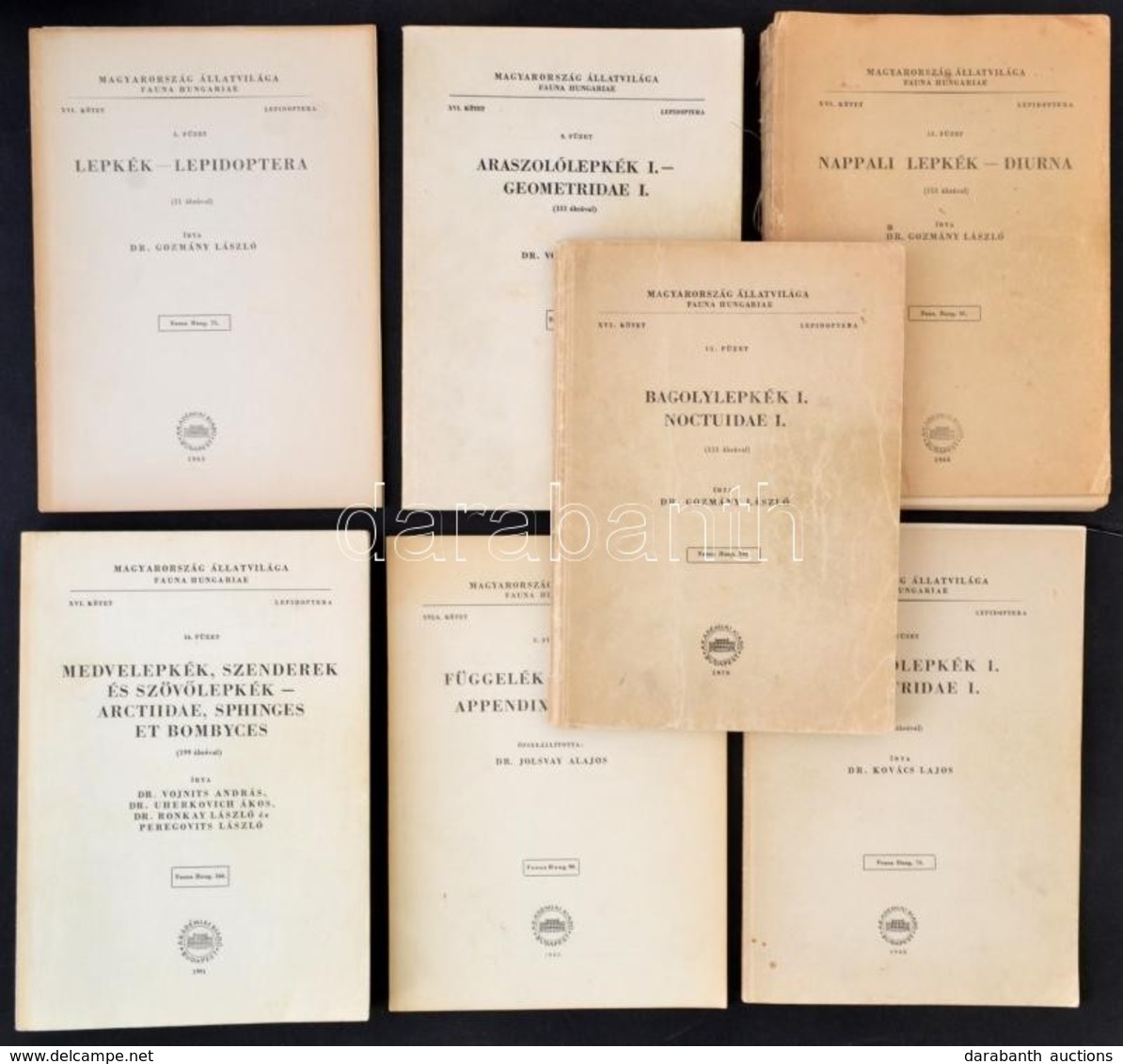 Magyarország Állatvilága. Fauna Hungariae 7 Kötete (XVI. Kötet. 1., 8. (2x 1965, 1980), 11., 14., 15. F. Füzet.)
Dr. Goz - Zonder Classificatie