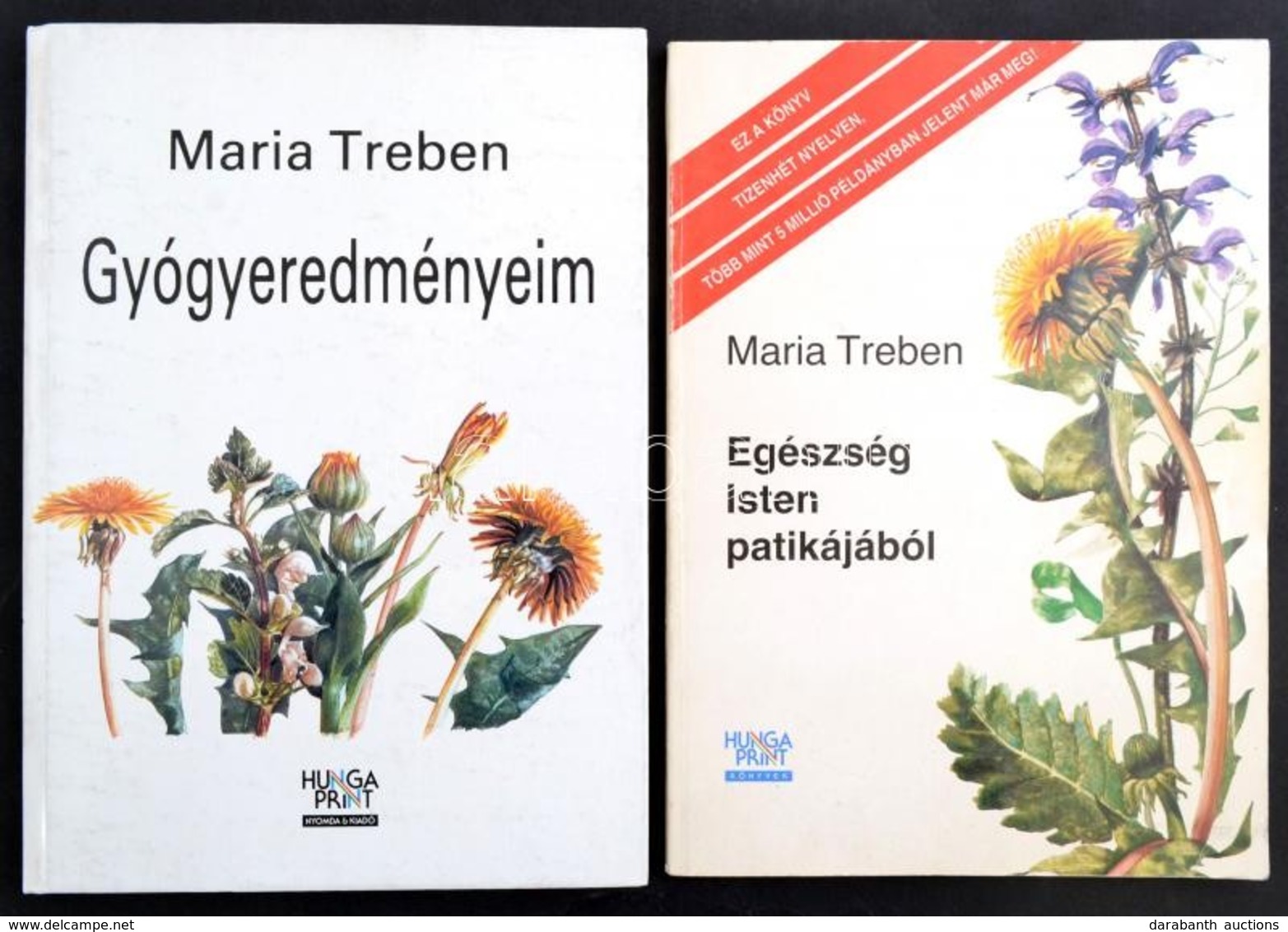 Maria Treben: Egészség Isten Patikájából. Maria Treben: Gyógyeredményeim. BP., 1990. Hungaprint - Zonder Classificatie