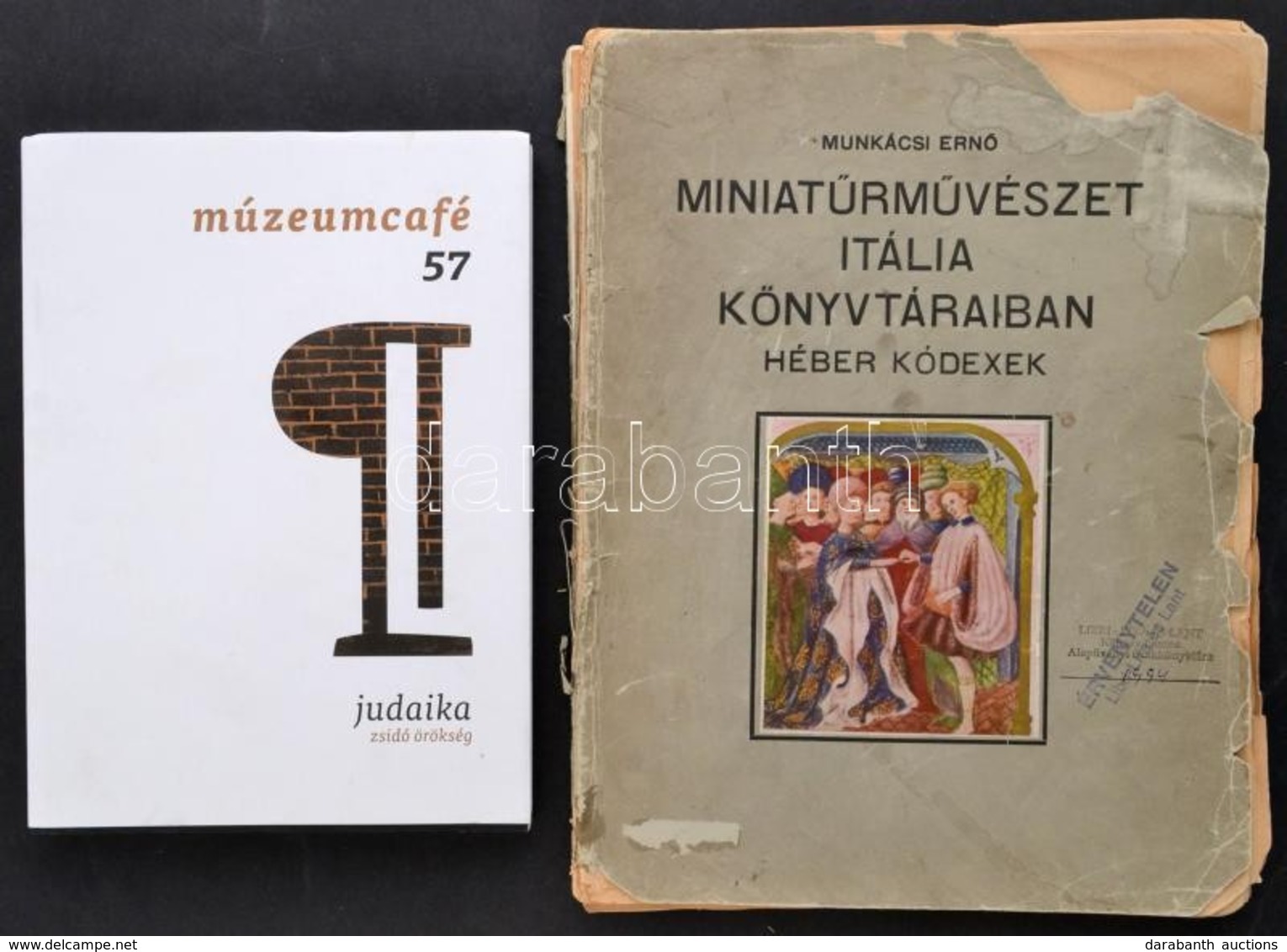 Munkácsi Ernő: Miniatúraművészet Itália Könyvtáraiban. Héber Kódexek. Bp., é. N., Országos Magyar Zsidó Múzeum. Hiányzó  - Unclassified