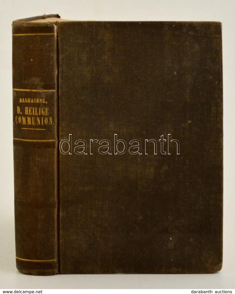 John Bernard Dalgairns: Die Heilige Communion. Ihre Philisophie, Theologie Und Praxis. Mainz, 1862, Franz Kirchheim, XII - Non Classés