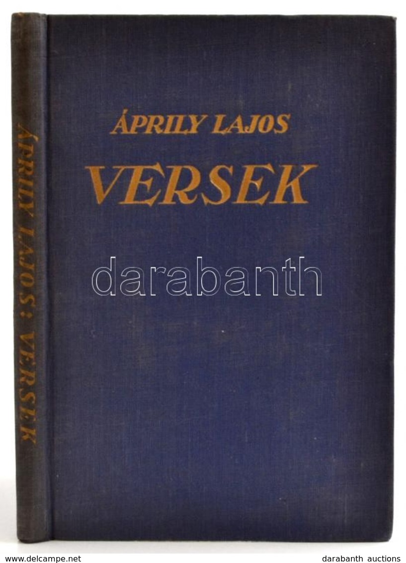 Áprily Lajos: Versek. Első Kiadás! Bp.,[1924], Athenaeum, 90 P. Kiadói Egészvászon-kötésben, Kijáró, Sérült Lapokkal, Ki - Sin Clasificación