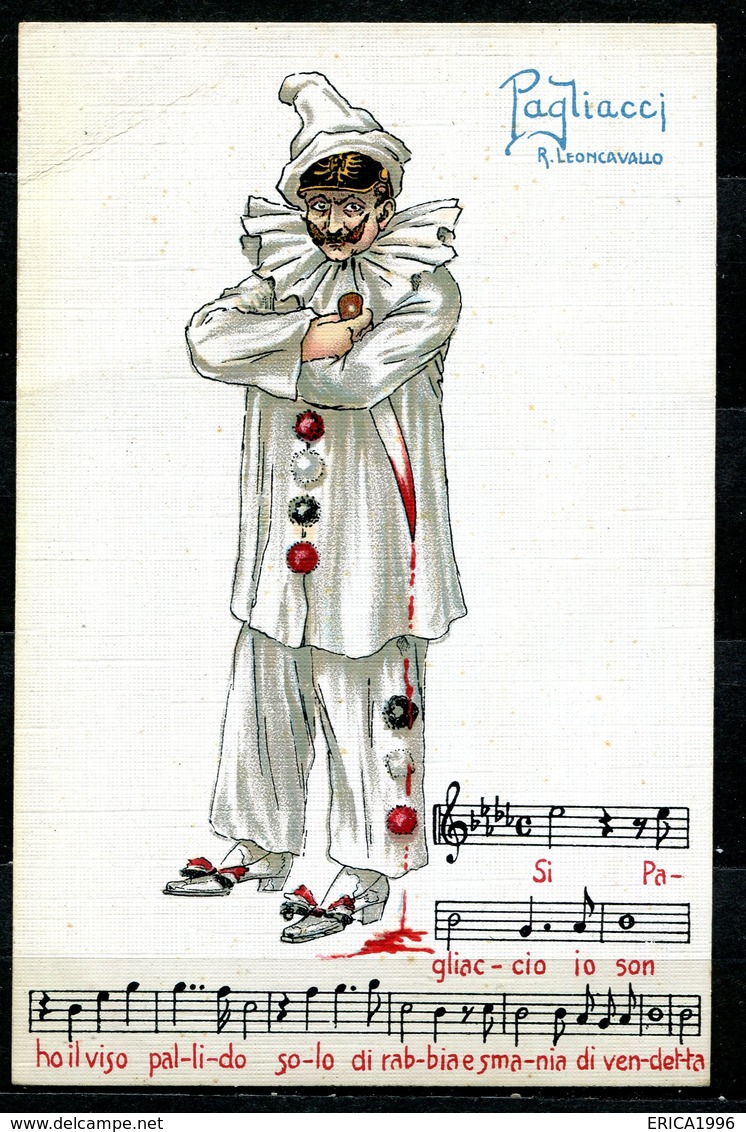 CV2729 PAGLIACCI Strofa E Musica Dell'opera Di R. Leoncavallo, Bellissima Cartolina, FP, Non Viaggiata, Ottime Condizion - Humor