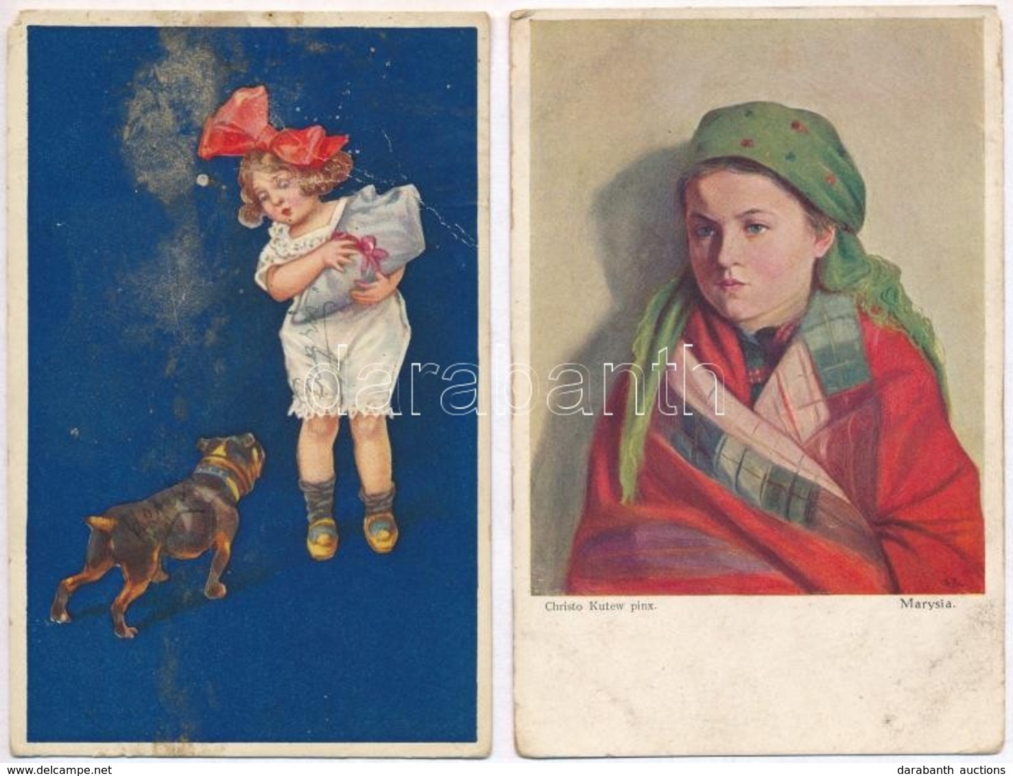 ** * 50 Db RÉGI Művész Motívumlap / 50 Pre-1945 Art Motive Postcards - Unclassified