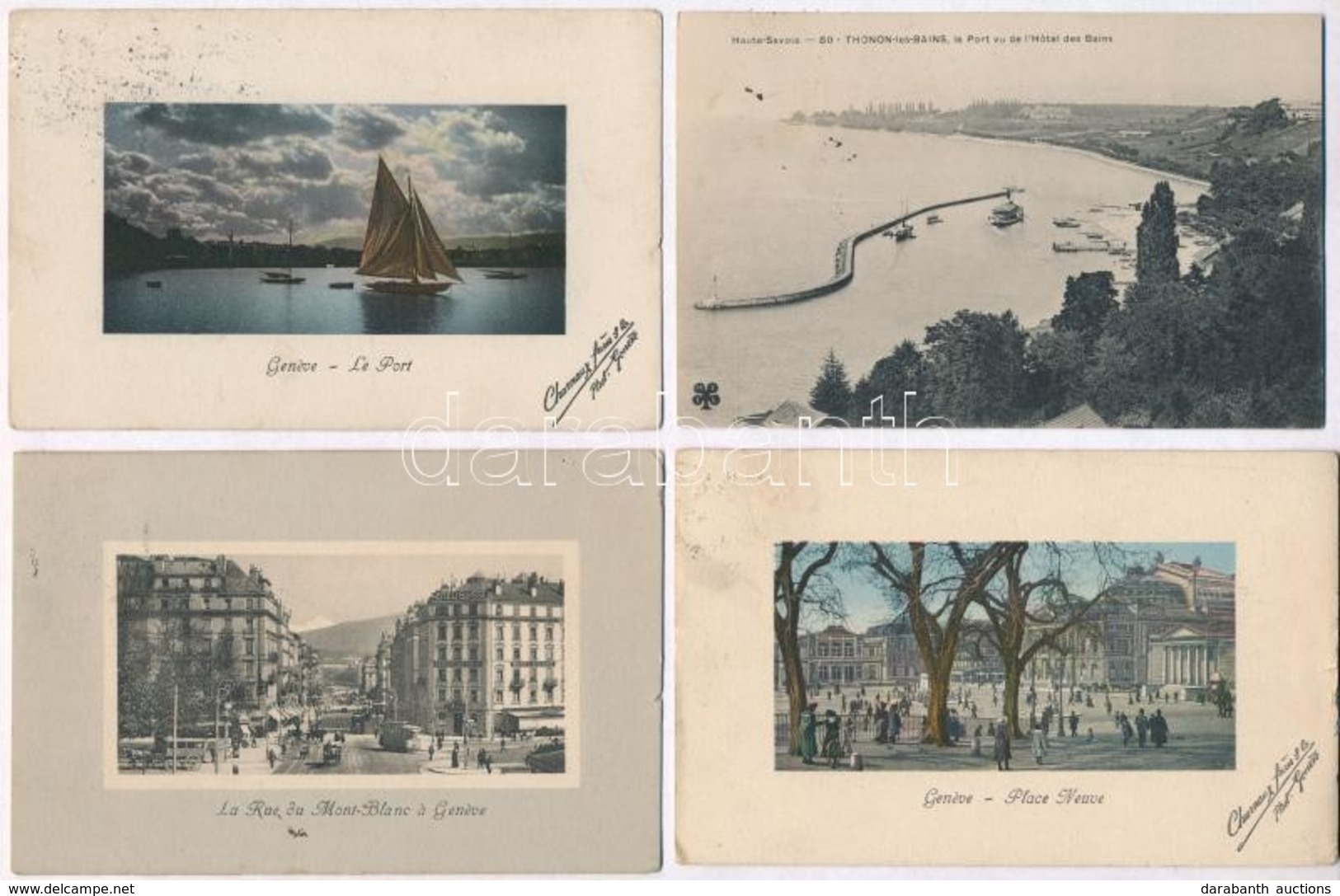 ** * 40 Db RÉGI Főleg Svájci Városképes Lap / 40 Pre-1945 Mostly Swiss Town-view Postcards - Sin Clasificación