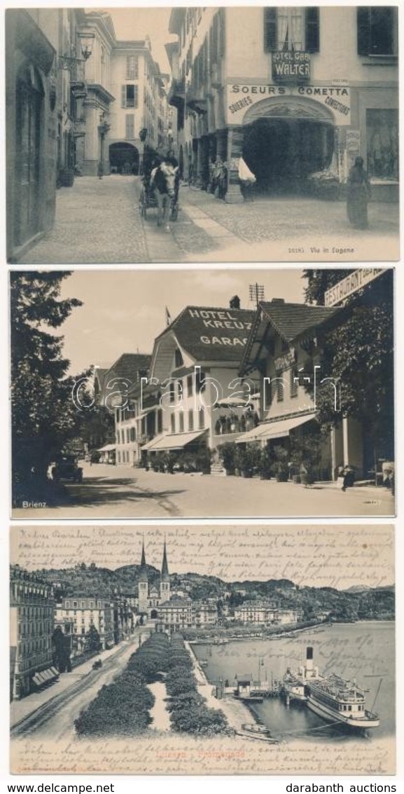 ** * 35 Db RÉGI Svájci Városképes Lap / 35 Pre-1945 Swiss Town-view Postcards - Zonder Classificatie