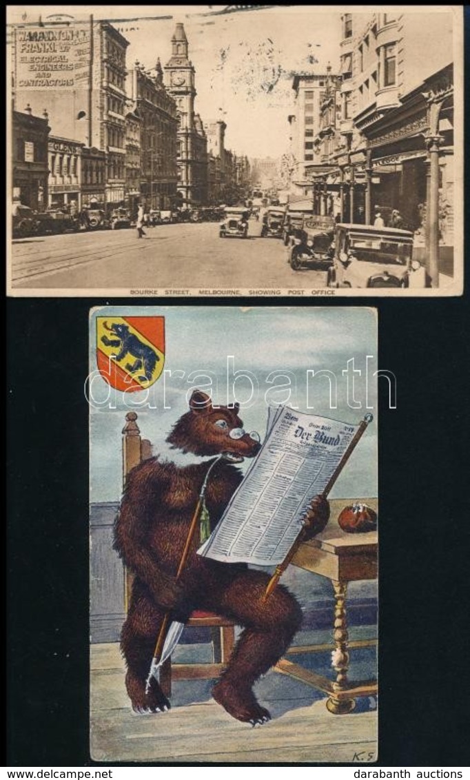 ** * 16 Db RÉGI Képeslap: Külföldi Városok és Motívumok / 16 Pre-1945 Postcards: European, American (USA) And Asian Town - Unclassified