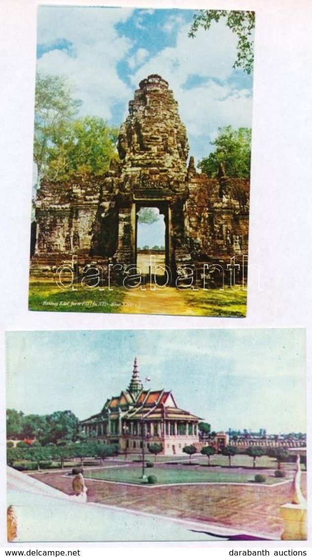 ** 10 Db MODERN Használatlan Kambodzsai Városképes Lap / 10 Modern Unused Cambodian Town-view Postcards - Non Classés