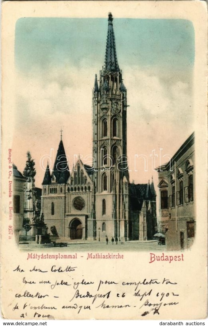 T2/T3 1902 Budapest I. Mátyás Templom, Szentháromság Szobor (EK) - Zonder Classificatie