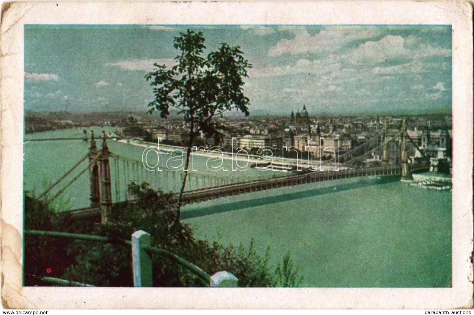 T3 Budapest I. Kilátás A Szent Gellért-hegyről, Erzsébet Híd  (szakadás / Tear) - Unclassified