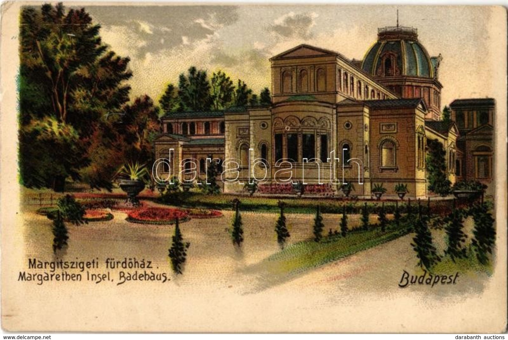 ** T2/T3 Budapest III. Margitszigeti Fürdőház. Litho (EK) - Unclassified