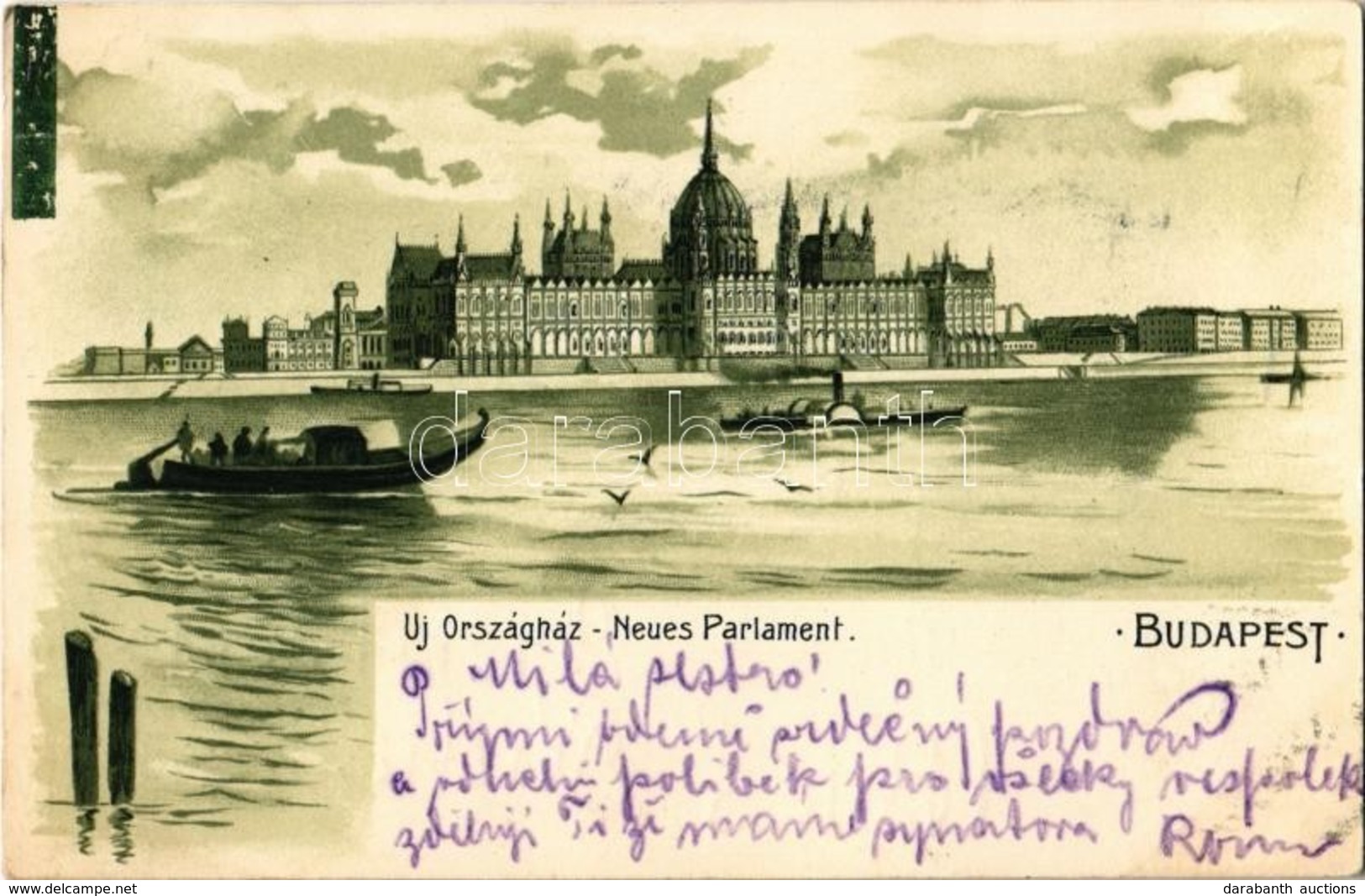 T2 1902 Budapest V. Új Országház. Litho - Unclassified