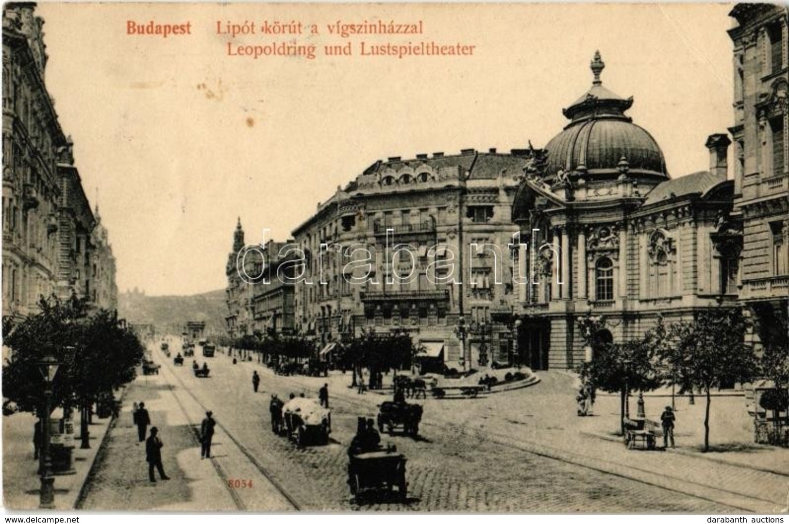 T2/T3 1908 Budapest XIII. Lipót Körút, Vígszínház. Taussig A. (EK) - Unclassified