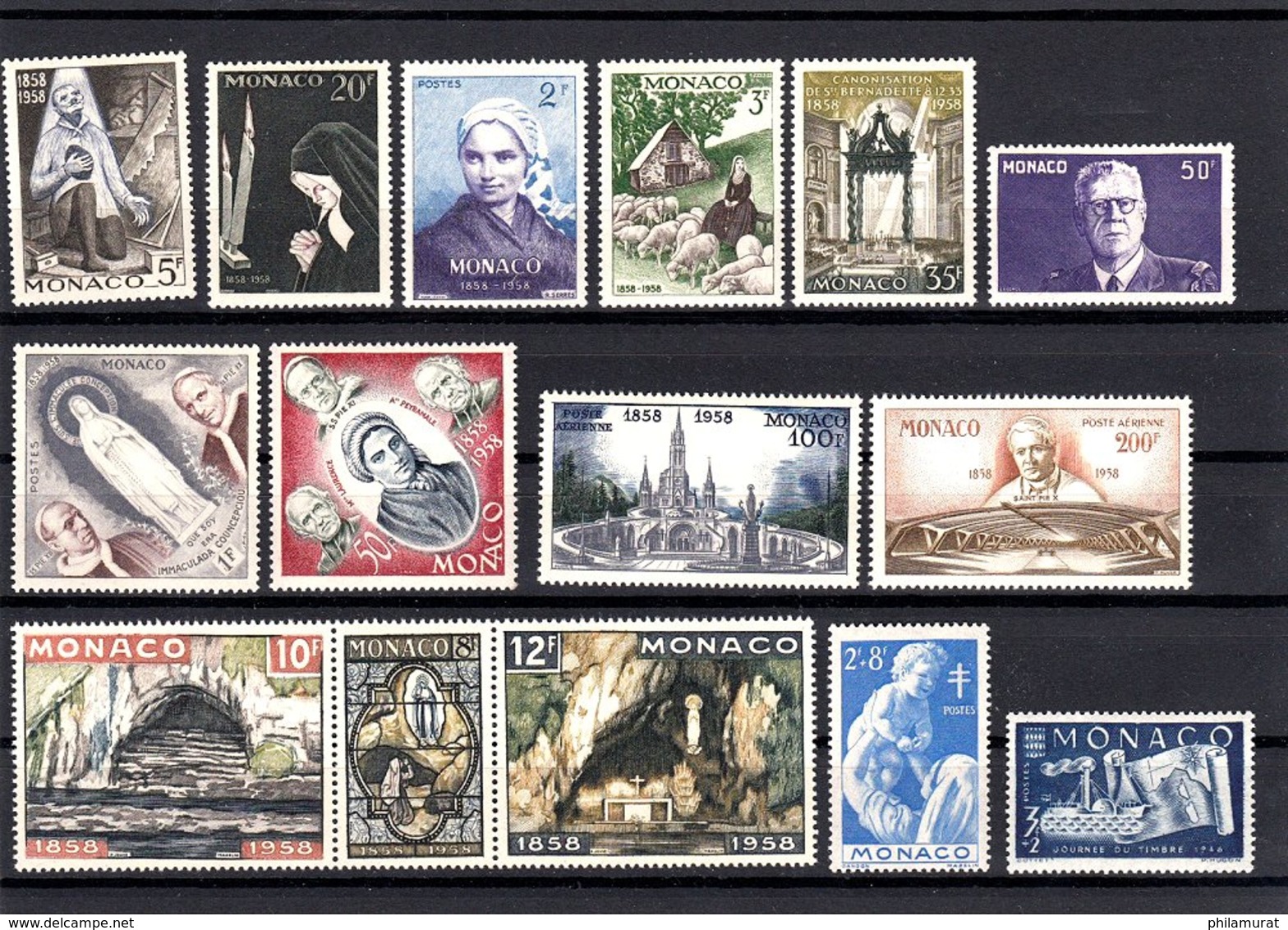 Monaco 1900/1980 - neufs ** sans charnière important lot timbres FORTE COTE