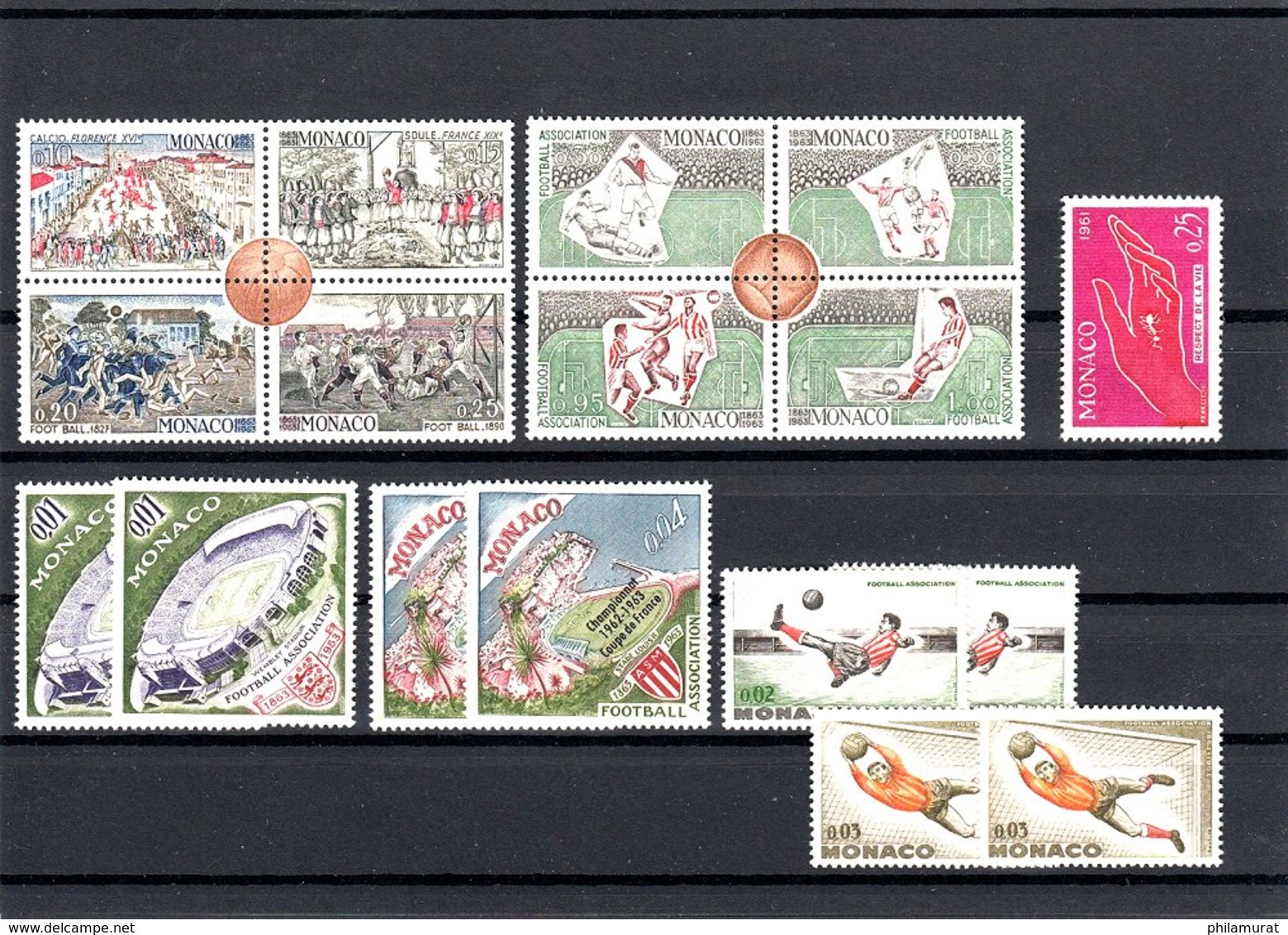 Monaco 1900/1980 - neufs ** sans charnière important lot timbres FORTE COTE