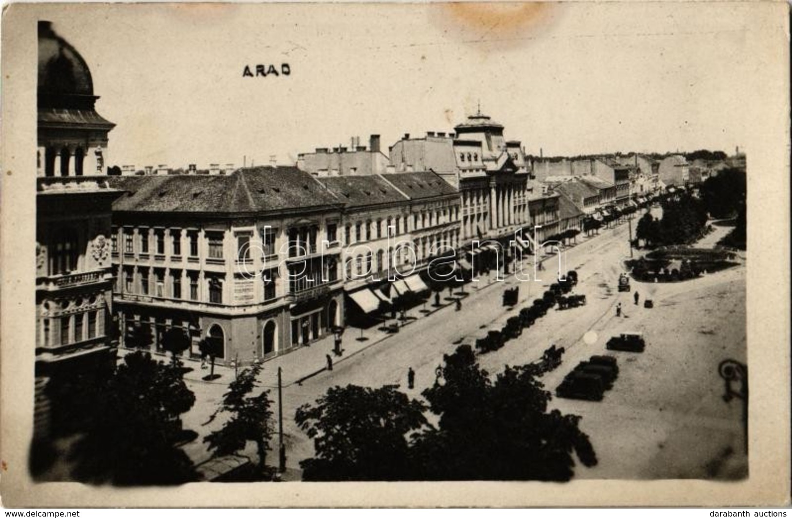 T2/T3 1933 Arad, Első Erdélyi Biztosító Társaság, üzletek, Automobilok / First Transylvanian Insurance Company, Shops, A - Sin Clasificación