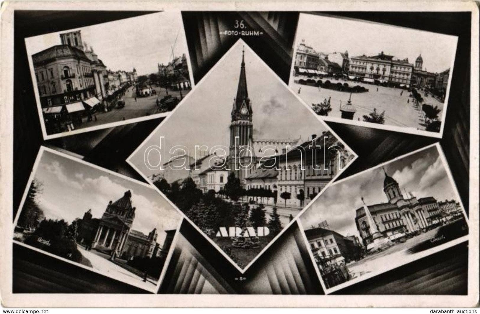 T2 1940 Arad, Templomok, Kulturális Palota, Fő Tér / Churches, Palace Of Culture, Main Square. Ruhm Photo - Unclassified