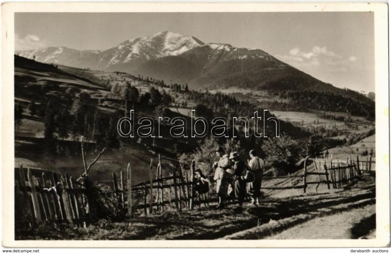 * T4 1942 Borsa, Horthy Csúcs (Nagy Pietrosz) A Drágos Völgyéből (2305 M)  /  Varful Pietrosul Rodnei / Mountains (b) - Zonder Classificatie