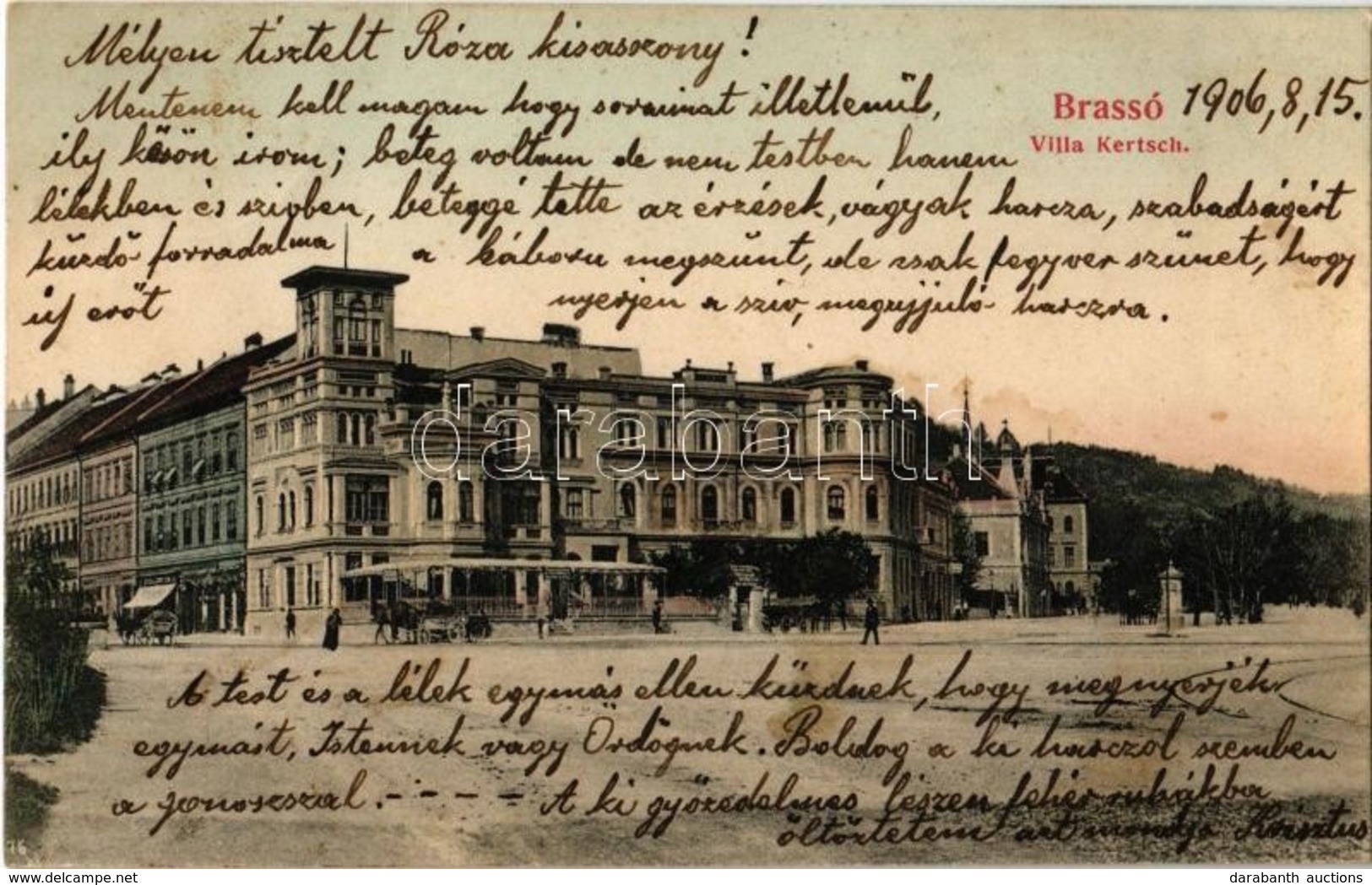 * T2/T3 1906 Brassó, Kronstadt, Brasov; Kertsch Nyaraló / Villa - Zonder Classificatie