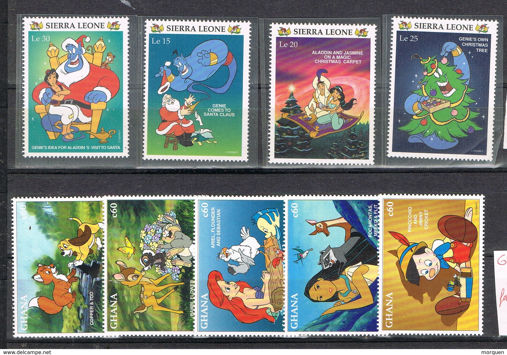 33445. Lote De 63 Sellos Theme DISNEY, Mickey, Donald, Goofy, Pinocho, Bambi,  Aladin..... º/*/** - Disney