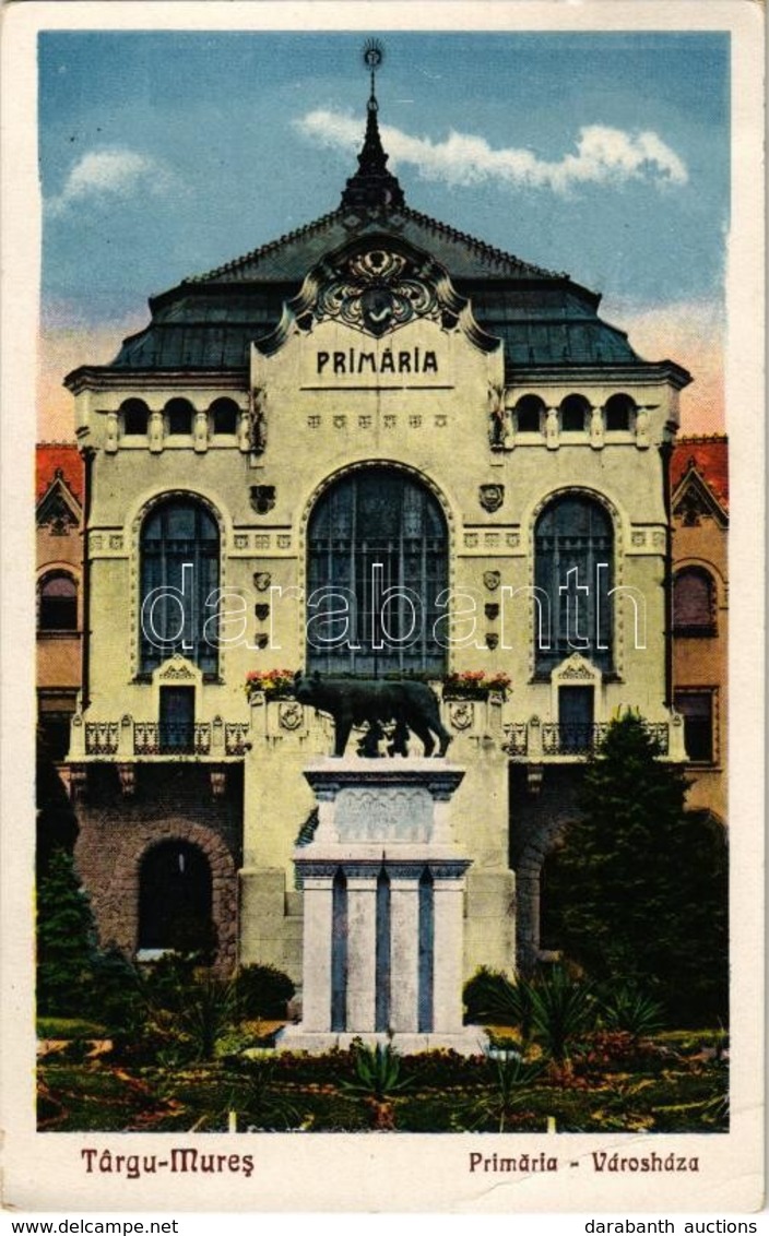 * T3 Marosvásárhely, Targu Mures; Primaria / Városháza / Town Hall + 1940 Marosvásárhely Visszatért So. Stpl. + Magyar K - Ohne Zuordnung