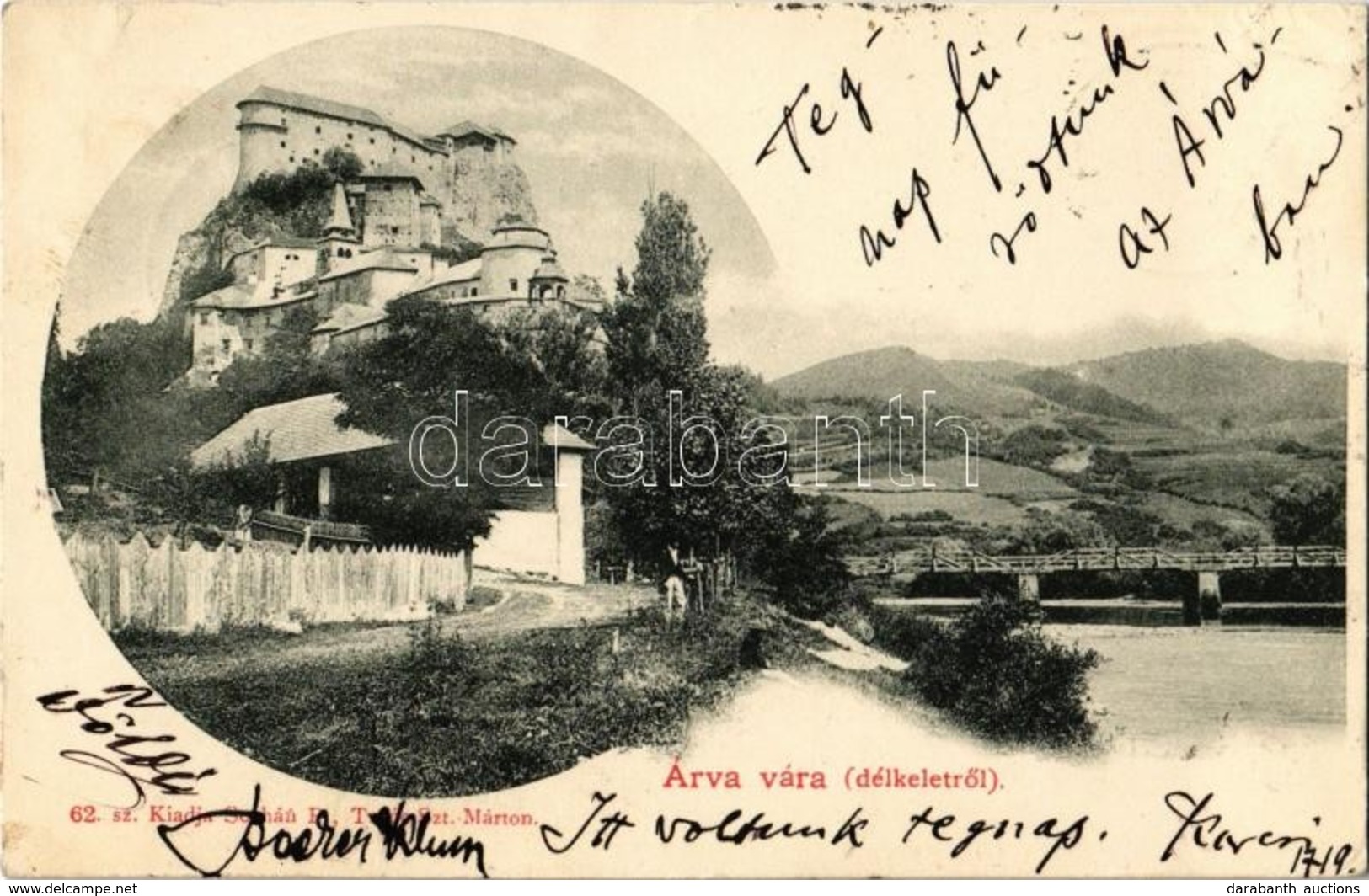 T2/T3 1901 Árvaváralja, Oravsky Podzámok; Árva Vára Délkeletről. Sochán P. 62. / Oravsky Hrad / Castle - Zonder Classificatie