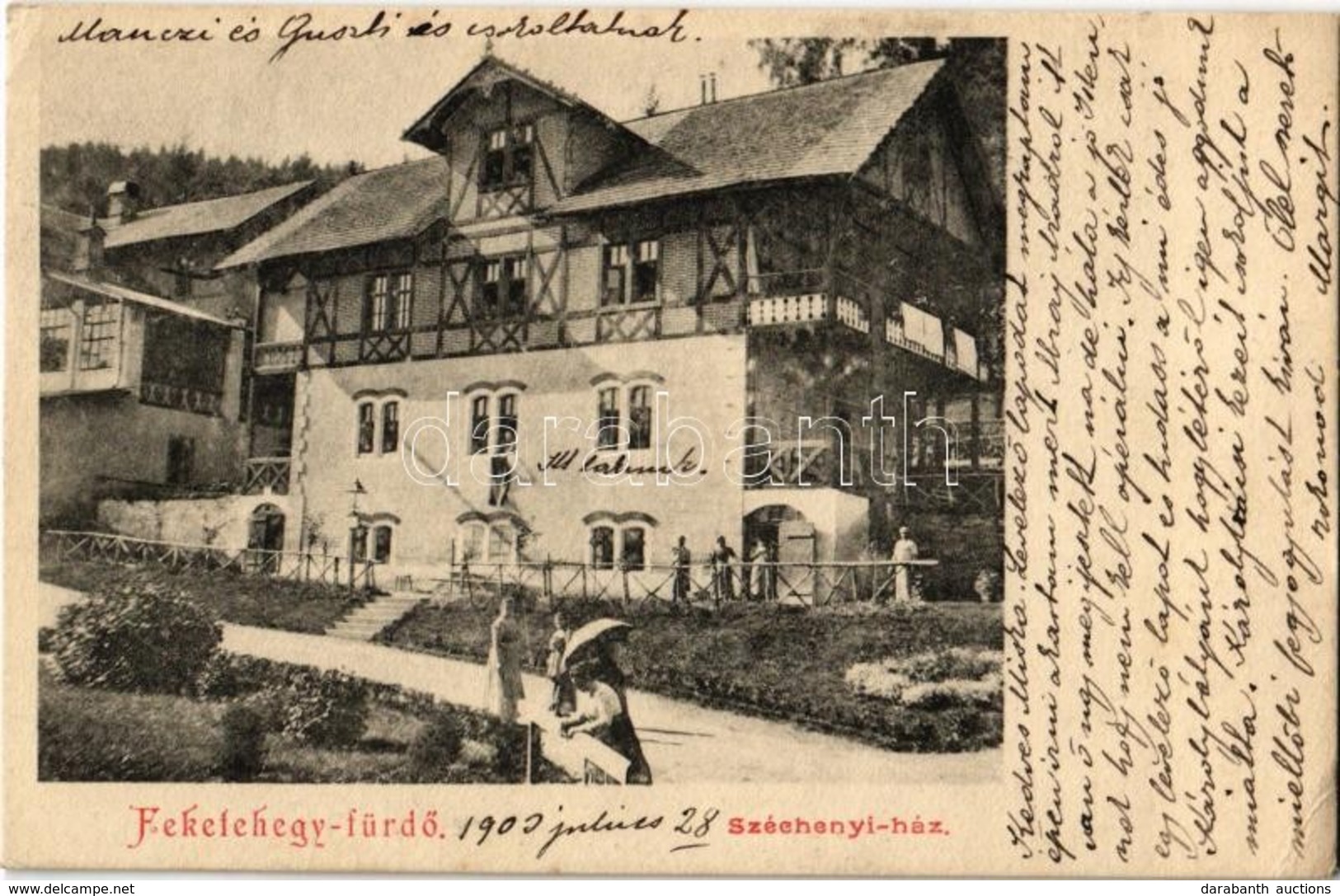 T2/T3 1903 Feketehegy-fürdő, Cernohorské Kúpele (Merény, Nálepkovo); Széchenyi Ház / Villa - Non Classés