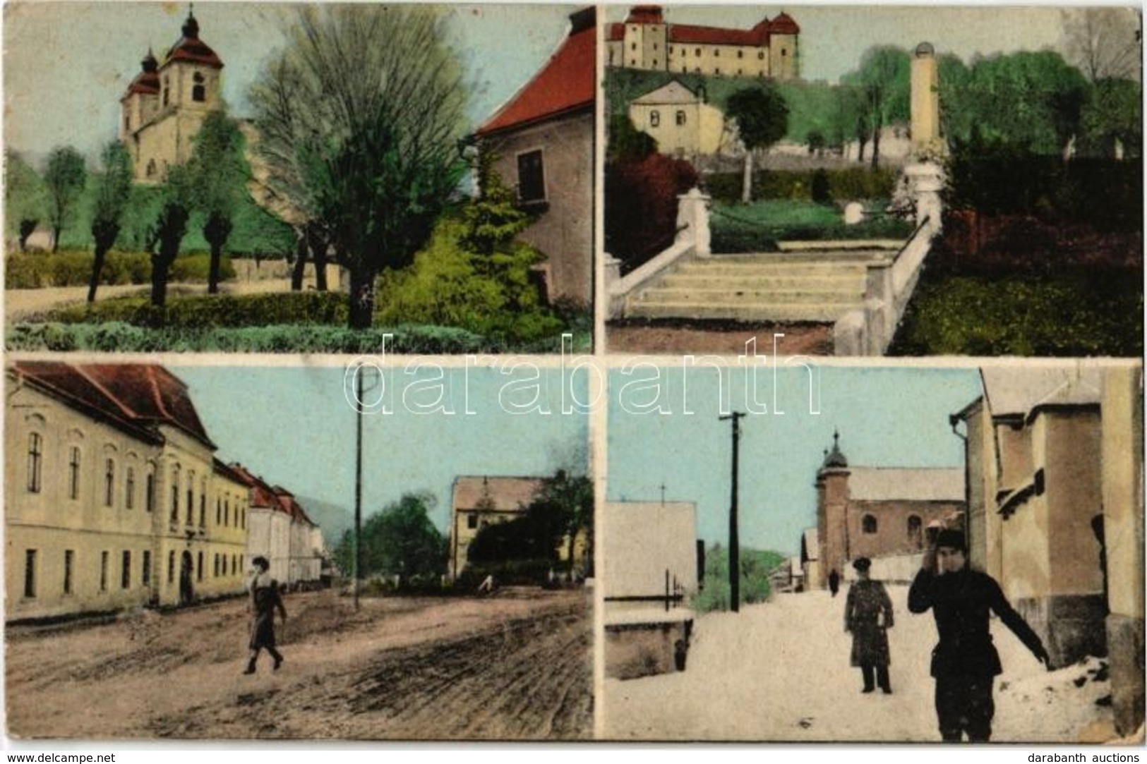 T2 1930 Gács, Halic; Vár, Utca, Téli Kép / Castle, Street, Winter - Zonder Classificatie