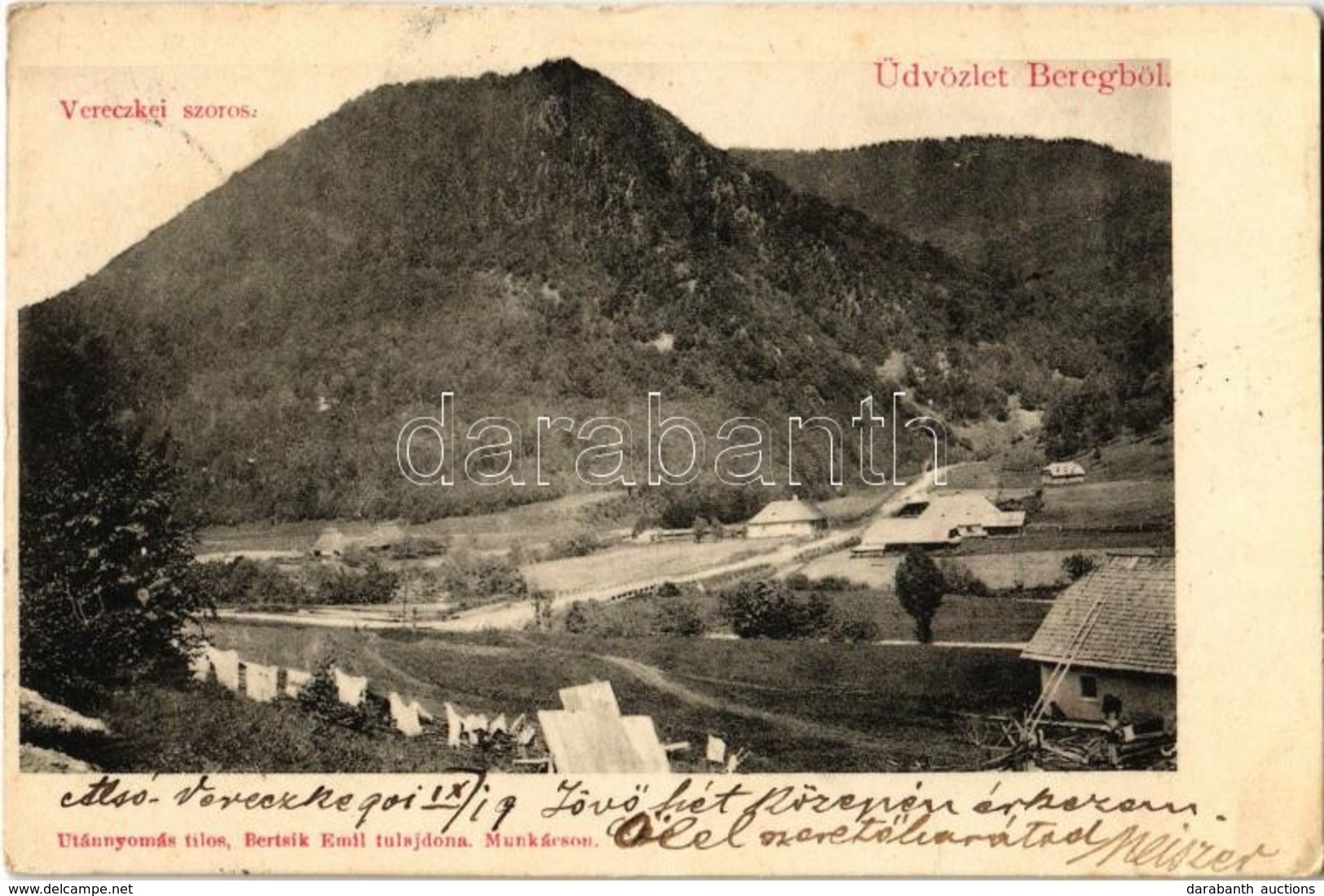 T2 1901 Vereckei-hágó, Veretsky Pass (Bereg); Szoros / Gorge - Zonder Classificatie