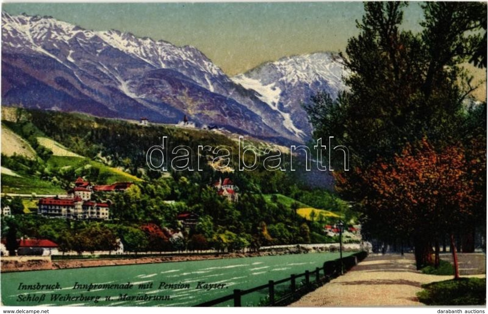 ** T2 Innsbruck, Innpromanade Mit Pension Kayser, Schloss Weiherburg Und Mariabrunn / Promenade, Guesthouse, Castles - Zonder Classificatie