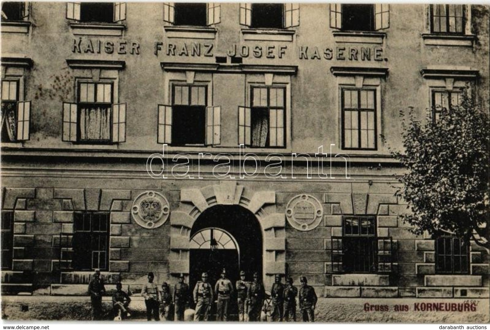 T2 1911 Korneuburg, Kaiser Franz Josef Kaserne / K.u.K. Military Barracks, Soldiers - Zonder Classificatie