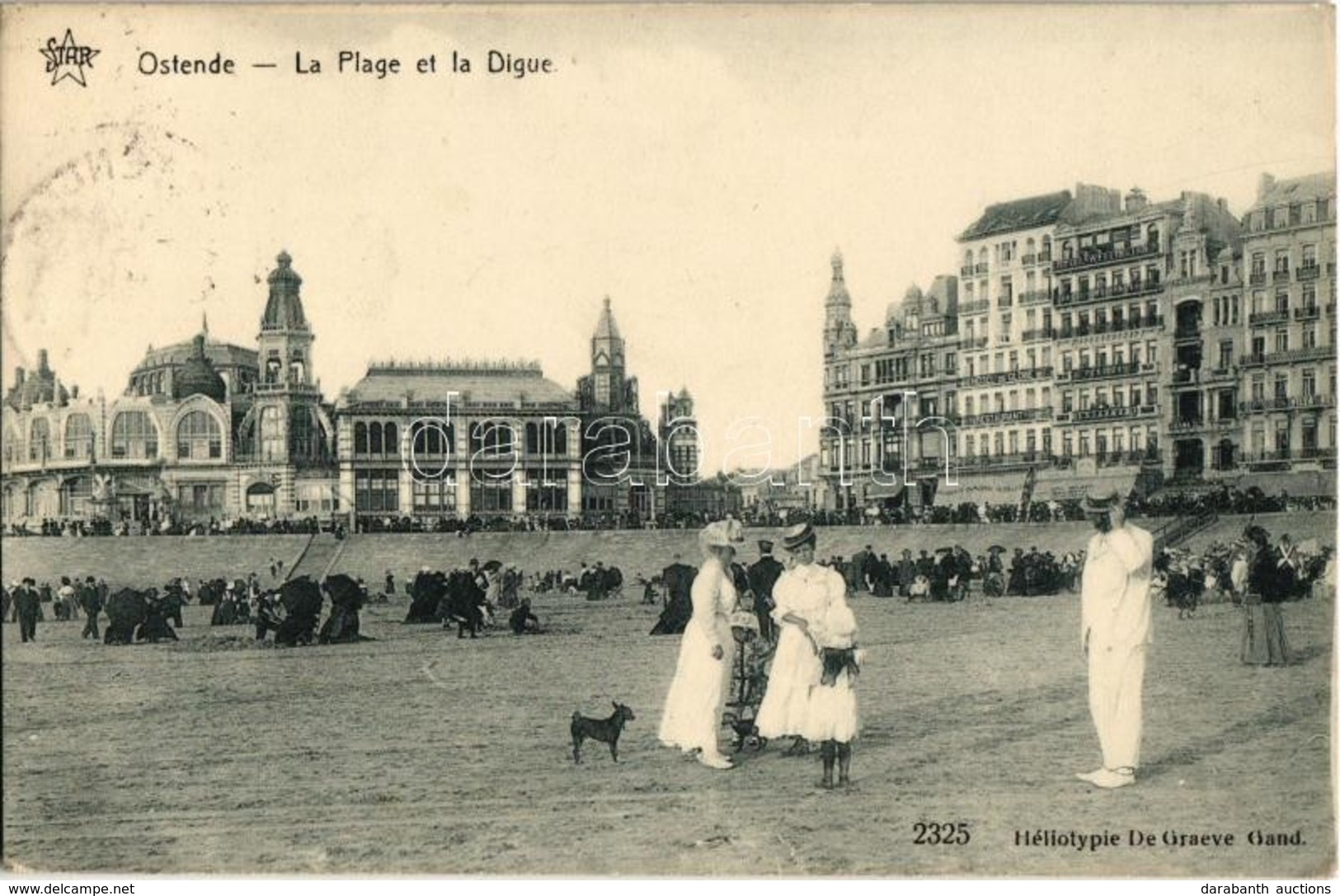 T2/T3 1913 Ostend, Ostende, Oostende; La Plage Et La Digue / Beach, Hotel, Restaurant, Villa (EK) - Zonder Classificatie