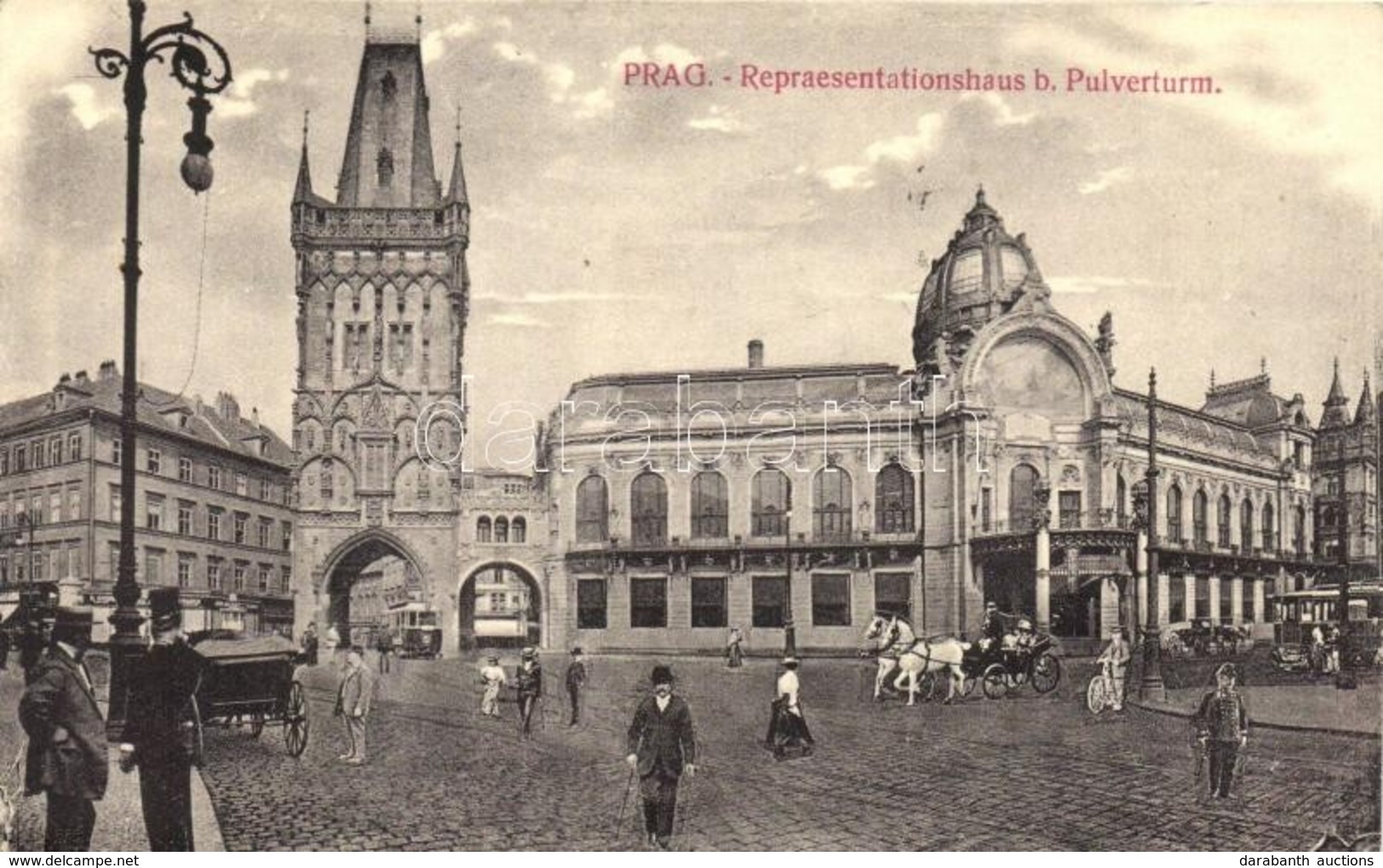 * T3 Praha, Prag; Repraesentationshaus B. Pulverturm / Municipal House, Tower, Square, Tram, (Rb) - Unclassified