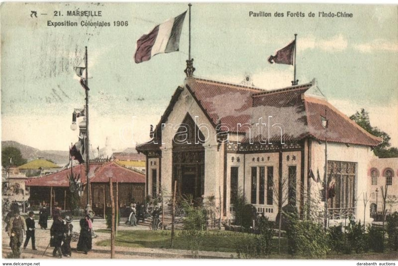 T3 1906 Marseille, Exposition Coloniale, Pavillon Des Forets De L'Indo-Chine / Colonial Exposition, Indo-Chinese Pavilio - Zonder Classificatie