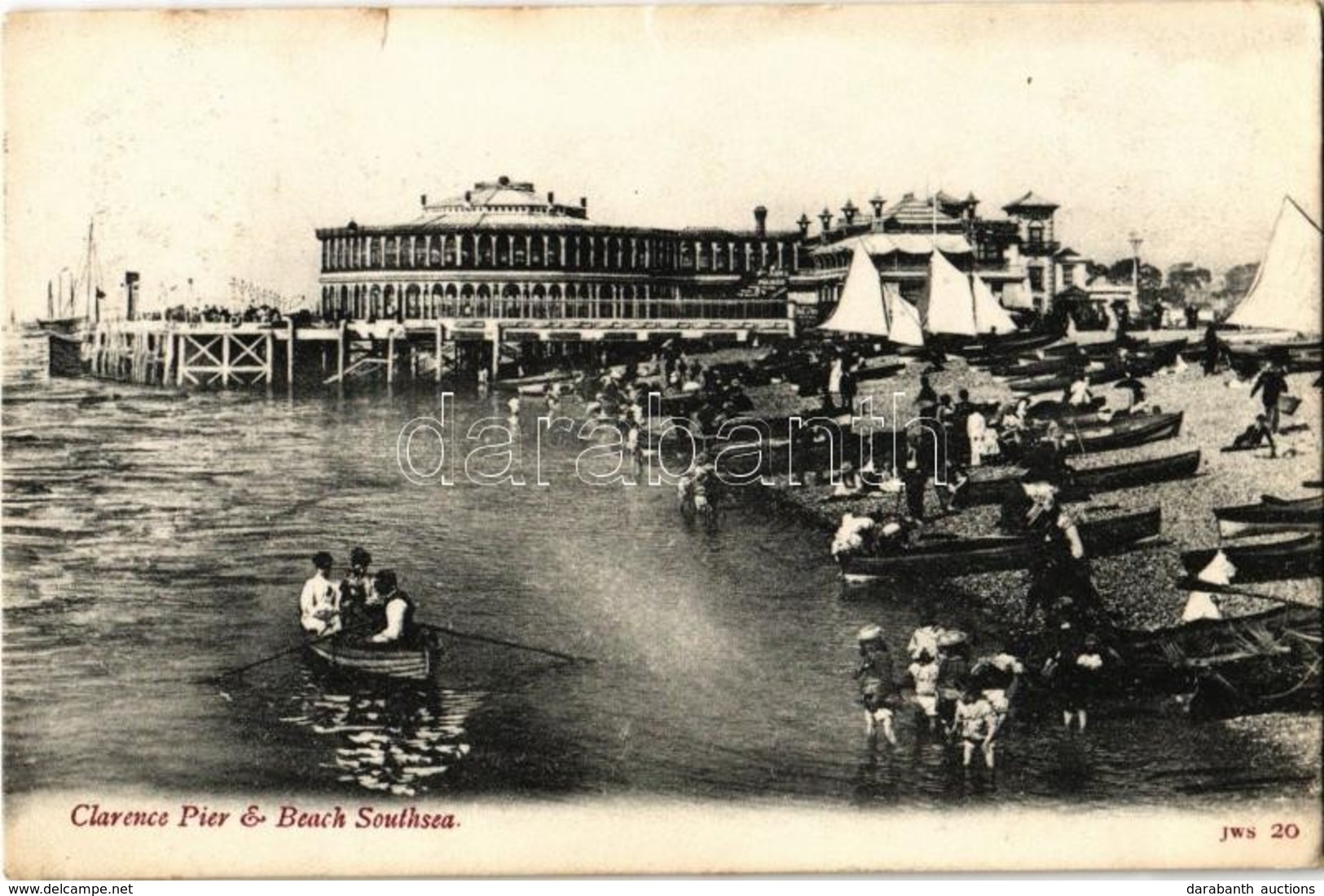 T3 1904 Portsmouth, Clarence Pier & Beach Southsea (small Tears) - Unclassified