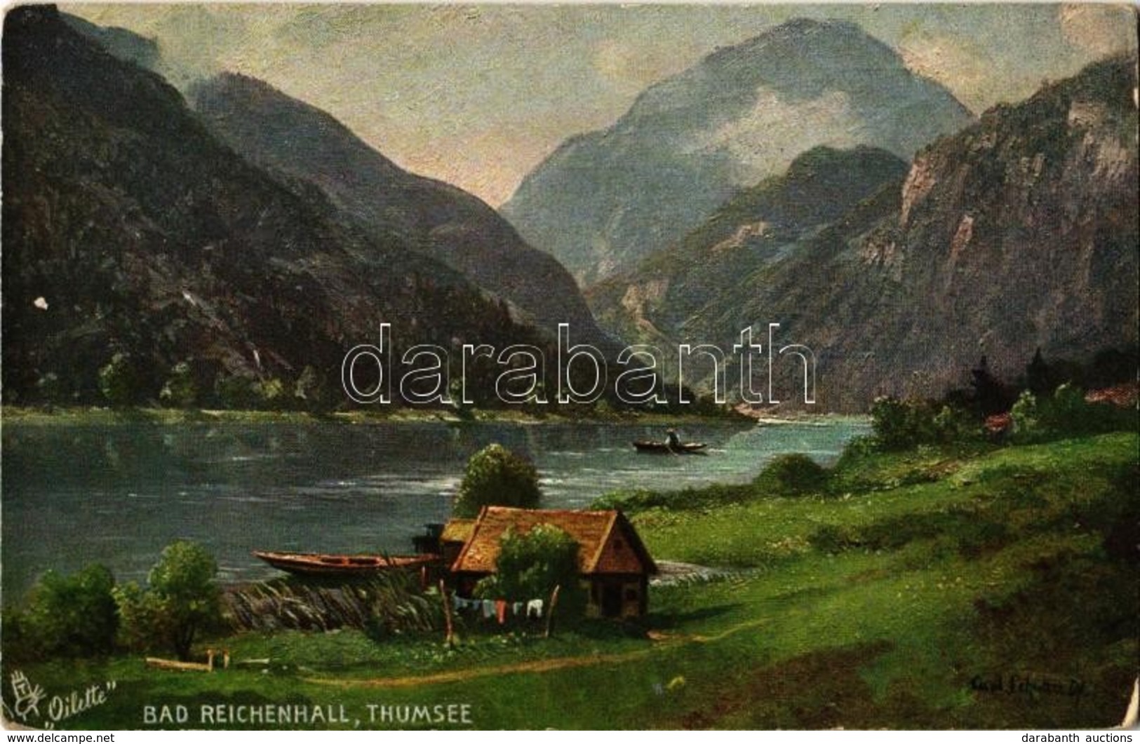 ** T2/T3 Bad Reichenhall, Thumsee, Raphael Tuck & Sons 'Oilette' Serie Bad Reichenhall No. 712. (worn Corners) - Sin Clasificación