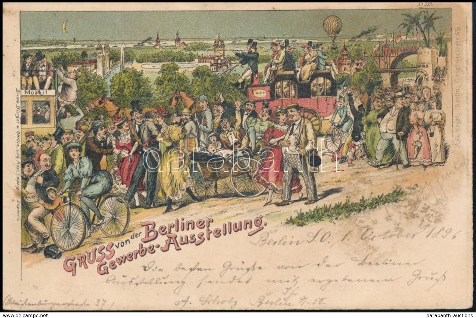 T3/T4 1896 (Vorläufer!!!) Berlin, Gruss Von Der Berliner Gewerbe-Ausstellung! Bruno Bürger U. Ottillie Lith. Anst. Max V - Non Classés