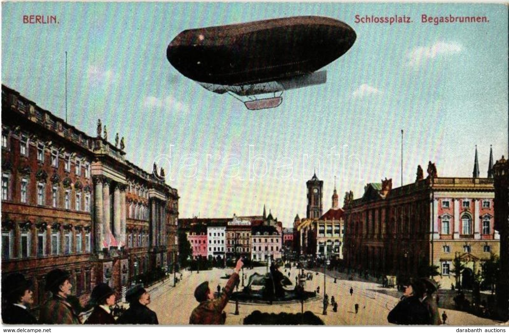 * T1/T2 Berlin, Schlossplatz, Begasbrunnen / Square, Fountain, Airship - Sin Clasificación