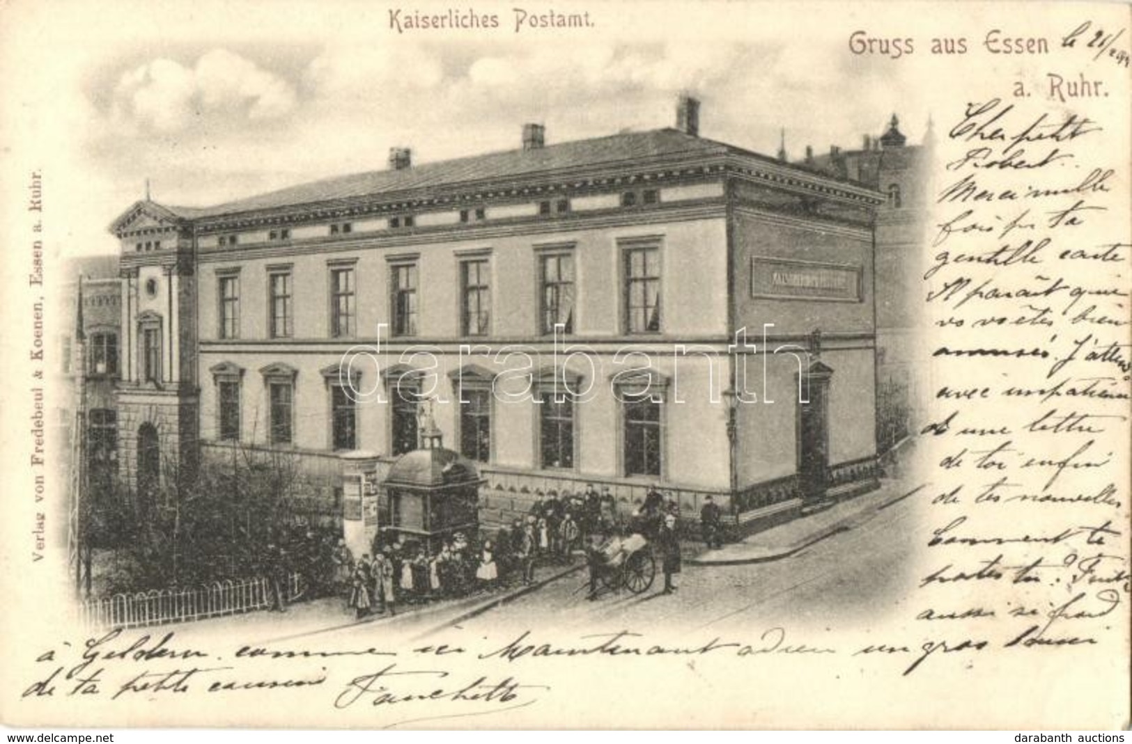 T2 1901 Essen, Kaiserliches Postamt, Verlag Von Fredebeul & Koenen / Post Office - Sin Clasificación