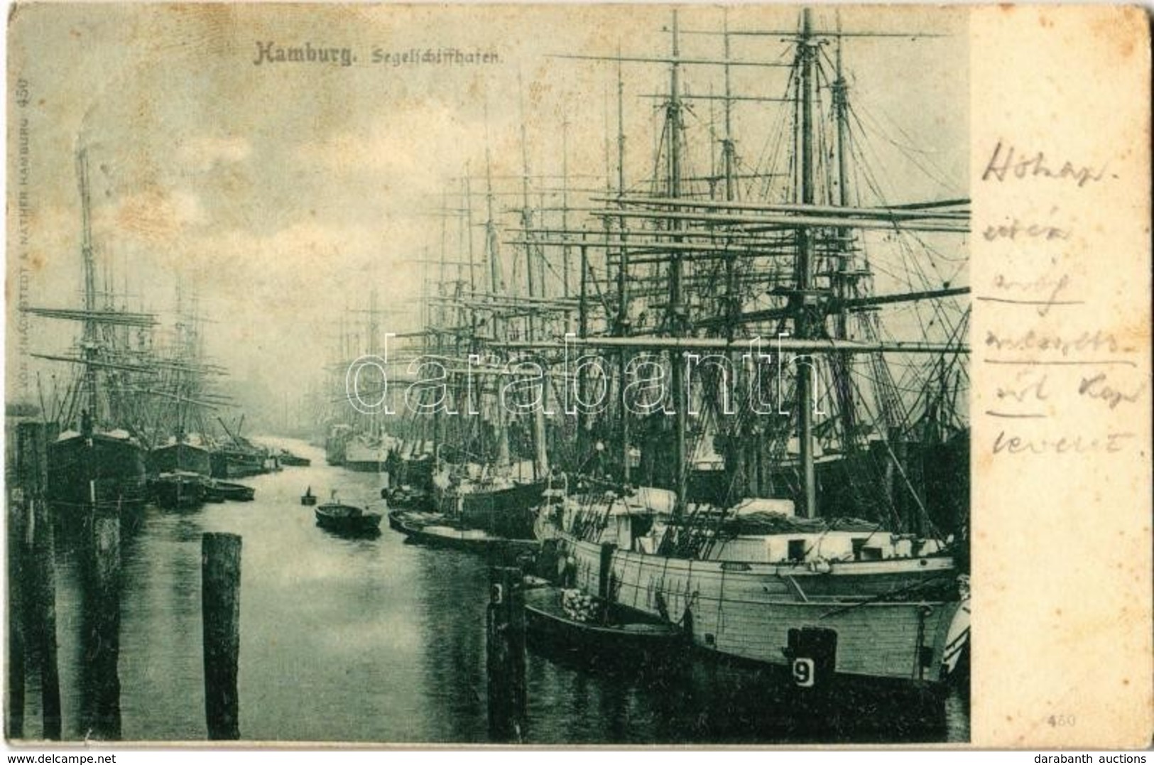 T2/T3 1899 Hamburg, Segelschiffhafen / Harbor, Sailing Ships (fl) - Zonder Classificatie