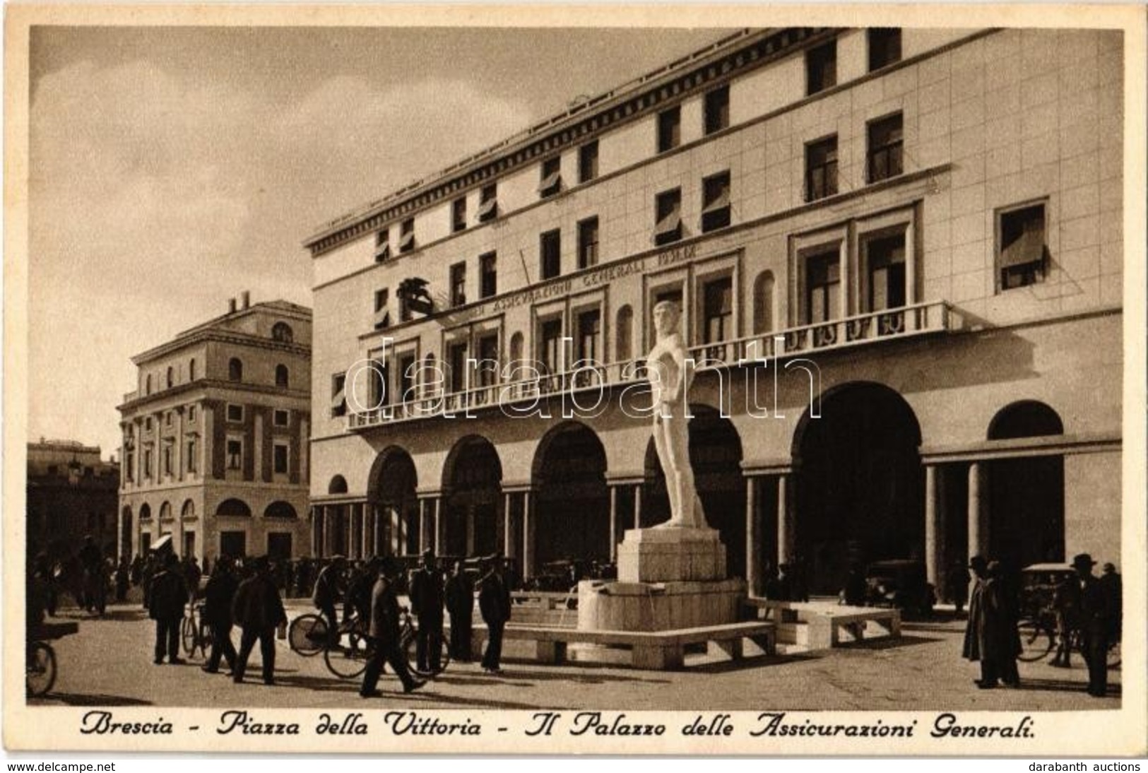 ** T1/T2 Brescia, Piazza Della Vittoria, Il Palazzo Delle Assicurazioni Generali / Square, General Insurence Company, Pa - Non Classés