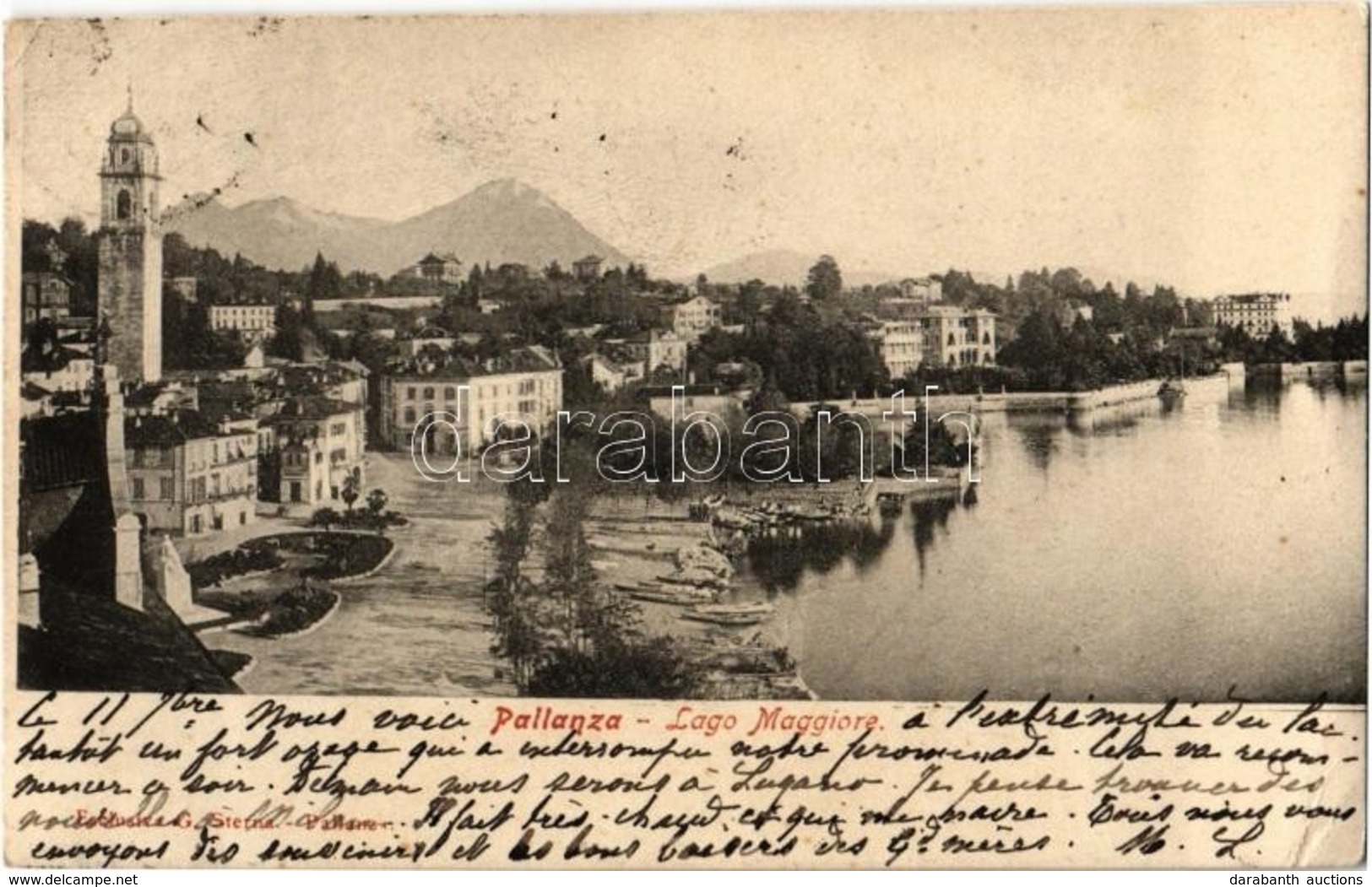 T2/T3 1904 Pallanza, Lago Maggiore / Lake + 'Hotel Metropole E Poste A. Giovaninetti Pallanza' Cancellation (EK) - Zonder Classificatie