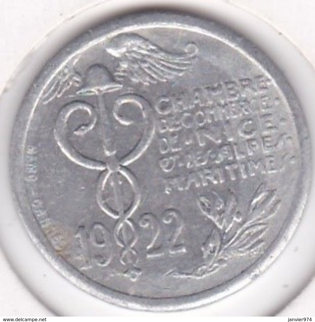 06 Alpes Maritimes . Chambre De Commerce  De Nice 10 Centimes 1920, En Aluminium - Noodgeld
