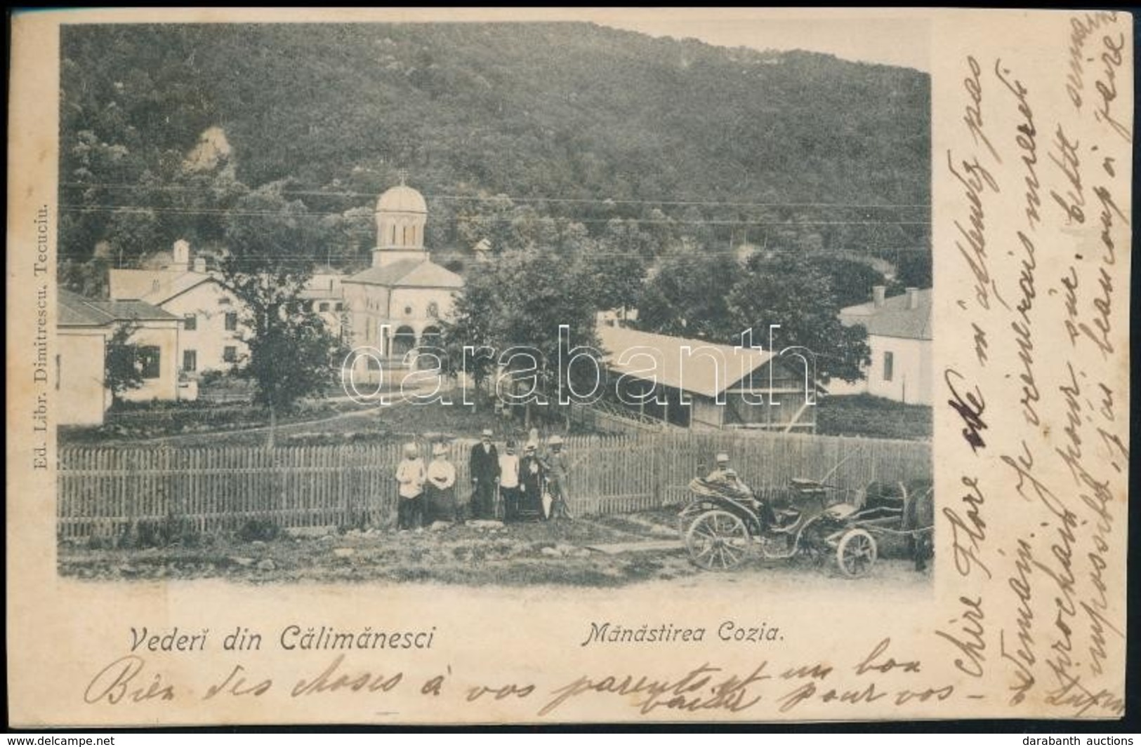 T4 1900 Calimanesti, Calimanesci; Manastirea Cozia / Monastery, Horse Cart (r) - Zonder Classificatie