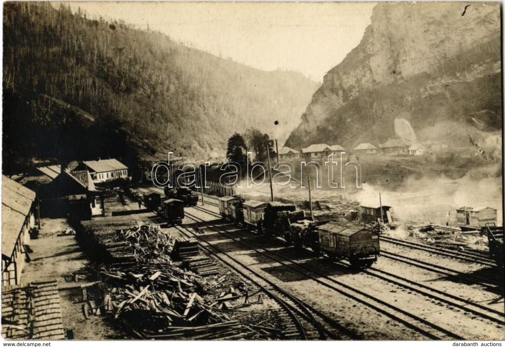 * T1/T2 1918 Putna, Calea Ferata Gura Putnei-Putna / Bahnhof / Narrow-gauge Industrial Railway At The Sawmill, Railway S - Non Classificati