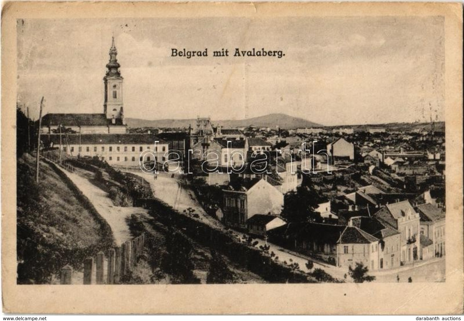 * T2/T3 1919 Beograd, Belgrád, Belgrade; Avalaberg / Mountain, General View (small Tear) - Zonder Classificatie