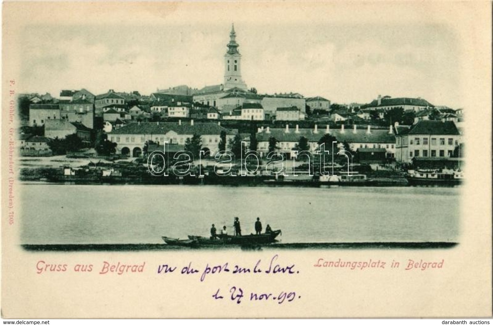 ** T2 1899 Beograd, Belgrád, Belgrade; Landungsplatz / Dock, Ships - Unclassified
