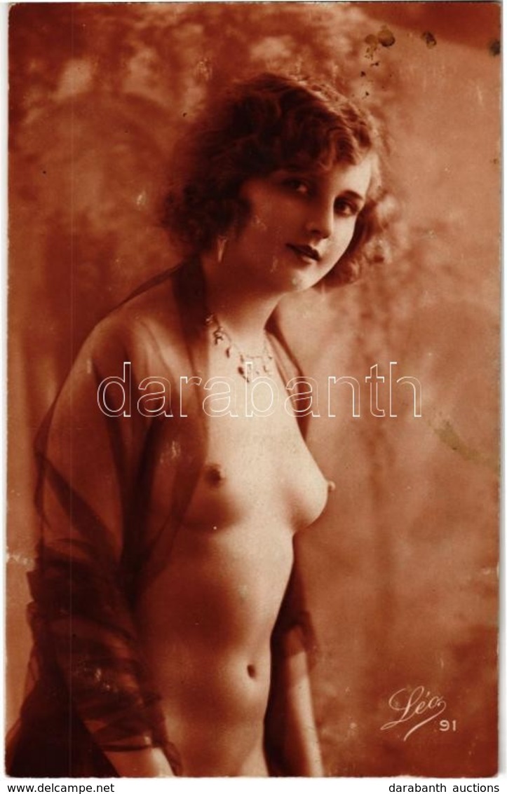 ** T2/T3 Lady, Vintage Erotic Postcard. Léo 91. (non PC) (fl) - Zonder Classificatie